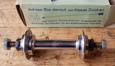 Nabe Sportrad Vorderrad, DUREX, verchromt, 36 Loch, Einbaumaß ca. 100 mm, Achse FG7,9mm 