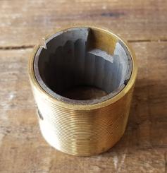 Bremsmantel, passend f.  F&S Torpedo Fahrrad Rücktrittnabe, D=33,7mm L=32mm, Messing belegt, 10-20er Jahre, NOS 