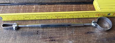 Abstützung Sattel für Steherrad / Bahnrad, chrom,  einstellbar von ca. 130-150 mm Stangenlänge, NOS aus 50-70er Jahre Bestand   