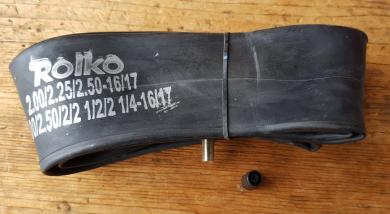 Moped - Schlauch "Rolko", 16 u. 17 Zoll Moped (16 / 17 - 2,00 / 2,25 / 2,50 (20 bzw. 21 x 2 / 2 1/4 / 2 1/2), Autoventil (AV)      