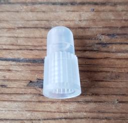 Ventilkappe, Sport, für Sclaverandventil (SV), Kunststoff transparent, pass. f. Klassiker mit franz. Sclaverand Ventil, ab 70er Jahre 