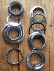 Steuersatz, gedichtet, Ausführung verchromt, 1"(25.4mm) Gewinde, Schalensitz 30.1 / Festkonus 26.4 mm 