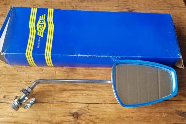 Plastikspiegel,  orig. 60-70er Jahre, GRÜN m. Metallstange, größere Ausf. , typisch für Mofa, Mopeds, Bonanza u.a. 