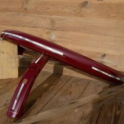 Schutzblechsatz, 28" braunrot, Dekor 21a mit Aussparung für Schriftzug ca. 13 cm  (z.B. MIELE), Sonderanfertigung in Kleinstserie  