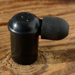 Zündkerzenstecker "ILO", schwarz, alte Ausführung, nicht entstört, geschraubter Messingeinsatz 