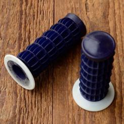 Kunststoffgriff, "gerippt", dunkelblau,  22mm, 70/80er Jahre, orig Altbestand 