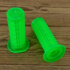Kunststoffgriff, "gerippt", neongrün,  22mm, 70/80er Jahre, orig Altbestand, L=100mm 