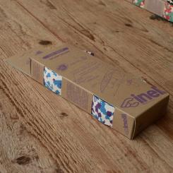 Lenkerband "CINELLI", lila-blau-weiß, ohne Lenkerstopfen, orig. 80/90er Jahre, NOS      