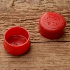 Lenkerendstopfen "CINELLI flying C", rot, Kunststoff, orig. Altbestand 