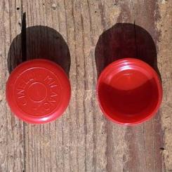 Lenkerendstopfen "CINELLI old logo", rot, Kunststoff 