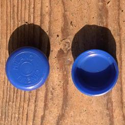 Lenkerendstopfen "CINELLI old logo", blau, Kunststoff 