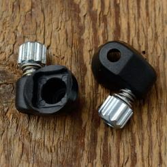 Gegenhalter orig.  "CAMPAGNOLO",  für Schaltzug, schwarz/glanzverzinkt, zur Montage am Schaltsockel  Unterrohr 