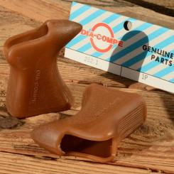 Bremshebel Überzug "DIA COMPE", braun, orig. 80er Jahre, Aerodynamic, NOS 