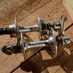 Naben Satz Hochflansch "SUZUE (Suntour)", Light Alloy, 70/80er Jahre, NOS/NIB, 36Loch, neu im Originalkarton 