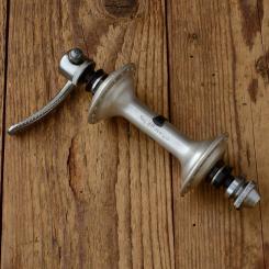 Nabe Vorderrad "OFMEGA", Aluminium, 60/70er Jahre, NOS, 36Loch,  incl. Schnellspannachse 