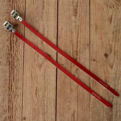 Pedalriemen "CHRISTOPHE / LAPIZE", rot, Leder, SONDERPREIS 