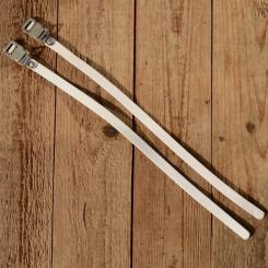Pedalriemen "UNIVERSAL", weiss, Leder, universell pass. f. alle Marken 