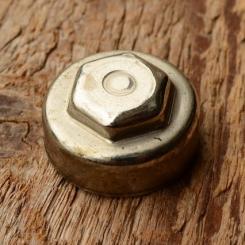 Pedalkappe, vernickelt, Innengewinde D_innen=22mm D_aussen=24.5mm,  orig. alte Neuware 