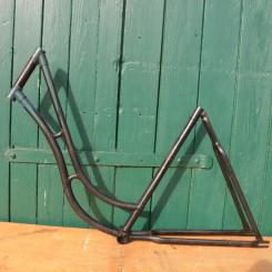 Fahrradrahmen "Opel", Damenausführung, schwarz mit Strahlenkopf blau, 28 Zoll 