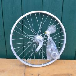 Laufrad hinten 20 Zoll, "Schürmann" Alu 406-19, Ventilbohrung 8,5 mm, Breite 24 mm 