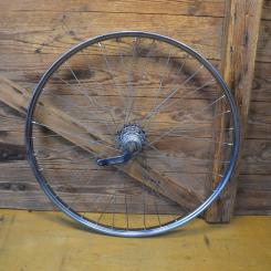 Laufrad hinten 24 x 1,75 verchromt, Speichen verzinkt, 36-Loch Bohrung 