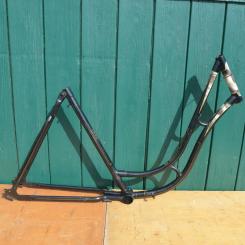 Fahrradrahmen "Gritzner Kayser" 28 Zoll, schwarz, Linierung gold, Rahmenhöhe 53 cm 