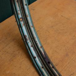 Felgensatz 26 x 1,75, 36-loch, grün metallic, Linierung weiß 