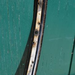 Felge 28 x 1,75, (622) für Drahtbereifung, 36-loch, geflammt/gold, 