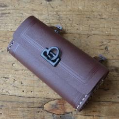 Werkzeugtasche, Lefa, Braun, mit Kunststoffriemchen, Maße 150x75x30 mm 