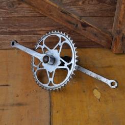 Tretlager, Glockenausführung für 40x70 mm Tretlagergehäuse, 60/70er Jahre, komplett 