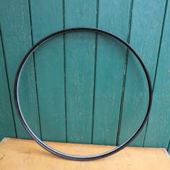 Wulstfelge 28 x 1,5, Linierung türkis/weiß, 36-loch, Breite ca. 34 mm, NOS 