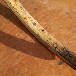 Wulstfelge 28 x 1,5 Breite 33 mm, Aussendurchmesser 645 mm,  36-loch, Patina, altes RT-Dekor, Patina, siehe Bilder 