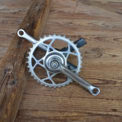 Tretlager 'Kinderrad' orig. 50er bis 60er Jahre, verchromt, gebraucht, Zustand s. Bilder 