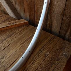 Fahrradfelge f. Wulstbereifung, 24" x 1 1/2 (540), Stahl, silber unliniert, orig. 30-50er Jahre, 36 Loch , 33mm breit 