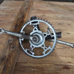 Tretlager GÖRICKE, Glockenausf., orig. 30er Jahre, verchromt, gebraucht, Zustand s. Bilder 