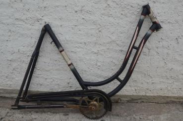 Fahrradrahmen "NSU" Damenausf. 28 Zoll, Stahl, schwarz, RH=55 cm, 60er Jahre 