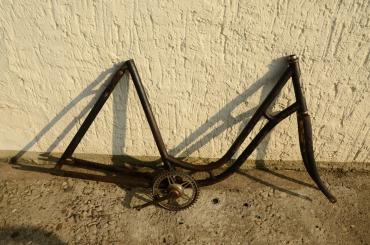 Fahrradrahmen "Presto", ca. 1914, Originalzustand, Rahmennummer 274XXX 