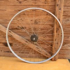 Laufrad 28 x 1,75, Aluminium, ca. 1950, F&S Torpedo Nabe 