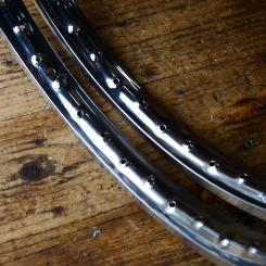 Felgensatz "Kinlin" 1.20-16 (20 x 2.00) ,  verchromt, 36-loch, Breite 38 mm, NOS 