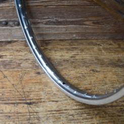 Felge "Raleigh" 20 x 1,75/2, verchromt, Breite 33,5 mm, 36 Loch, Bohrdurchmesser 4,2 mm, NOS, leichte Patina 