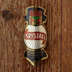 Steuerkopfschild  "KRYSTALL", 20/30er Jahre,  Originalschild aus Sammlungsauflösung ! 
