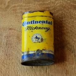 Flickzeug Blechdose "CONTINENTAL" orig. 30er Jahre, 82 x 48 x 23 mm, ohne Inhalt 