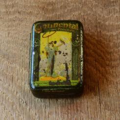 Flickzeug Blechdose "CONTINENTAL" orig. 10er Jahre, 58 x 39 x 19 mm, ohne Inhalt  