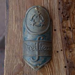 Steuerkopfschild DREISTERN, Bielefeld, 30-50er Jahre, Originalschild aus Sammlungsbestand 