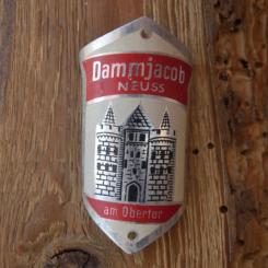 Steuerkopfschild DAMMJACOB, Neuss, 30-50er Jahre, Originalschild aus Sammlungsbestand 