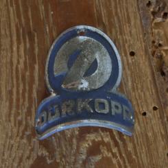 Steuerkopfschild DÜRKOPP, Bielefeld, Originalschild aus Sammlungsbestand 