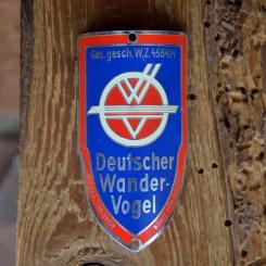Steuerkopfschild DEUTSCHER WANDER-VOGEL, Originalschild aus Sammlungsbestand 