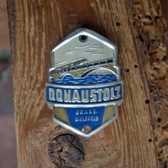Steuerkopfschild DONAUSTOLZ, Bielefeld, Originalschild aus Sammlungsbestand 