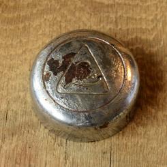 Fahrrad/Moped Klingel Deckel "LUCO", orig. 30er Jahre, verchromt, ohne Unterteil, ggf. Gebrauchsspuren, siehe Bilder 