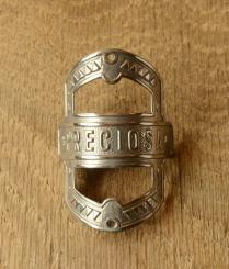 Steuerkopfschild  "Preziosa", Zella-Mehlis 20-30er Jahre,  unbenutztes Originalschild aus Sammlungsauflösung! 